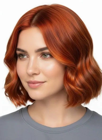 The same model with copper hair