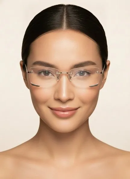 Glasses suited to a heart face shape